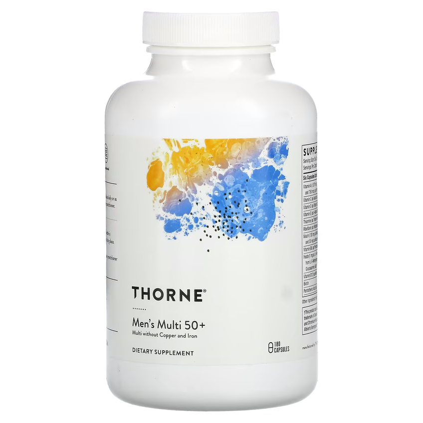 Мультивитамины для мужчин 50+ / Mens Multi 50+, Thorne Research, 180 капсул