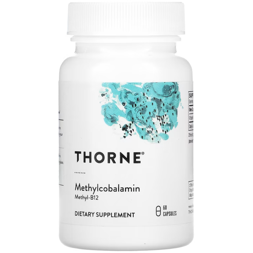 Метилкобаламін / Methylcobalamin (Methyl-B12), Thorne Research, 1 мг, 60 капсул