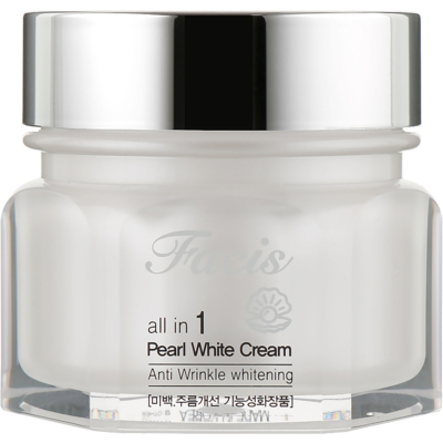 Осветляющий крем с жемчужным порошком Facis All-In-One Pearl Whitening Cream