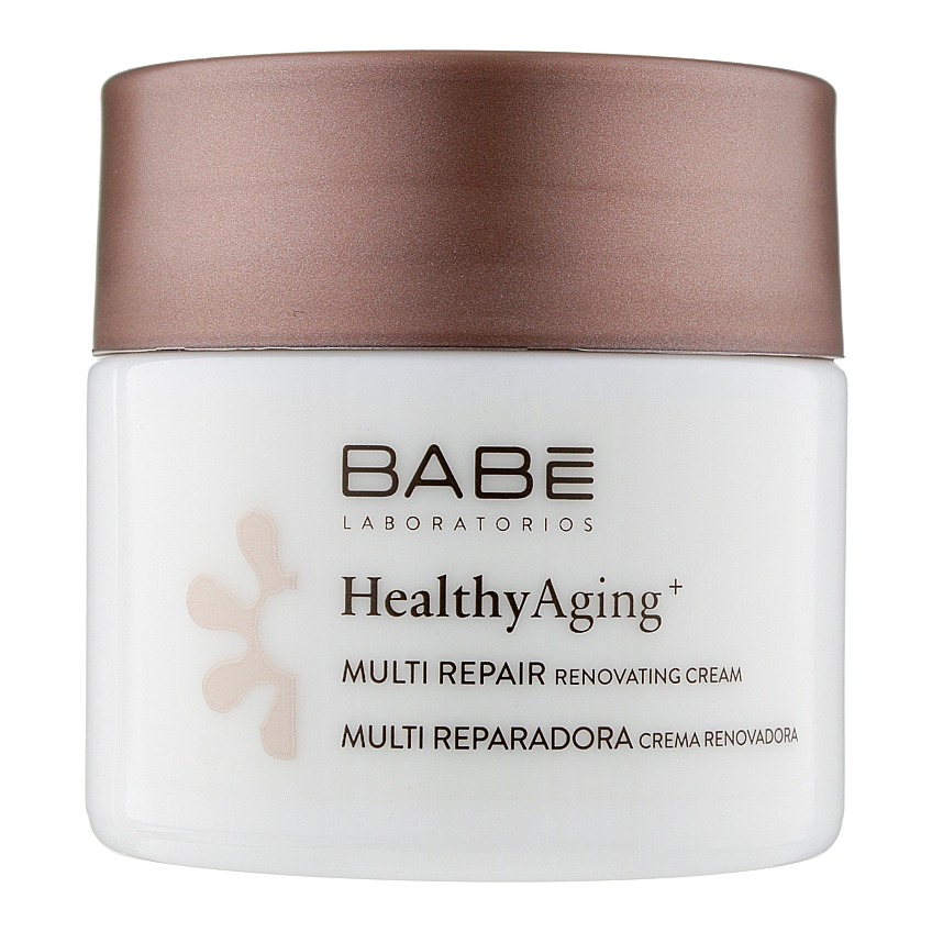 Нічний мультивідновлюючий крем з антивіковим комплексом Babe Laboratorios Healthy Aging Multi Repair Renovating Cream