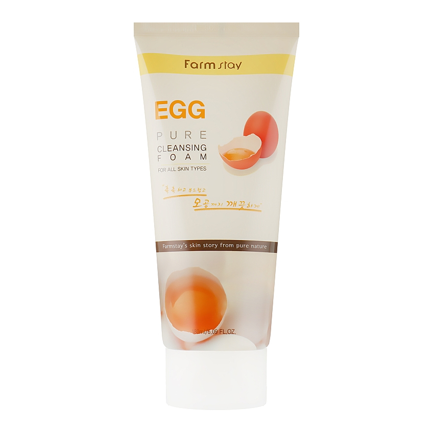 Очистительная пенка с яичным экстрактом FarmStay Pure Cleansing Foam Egg