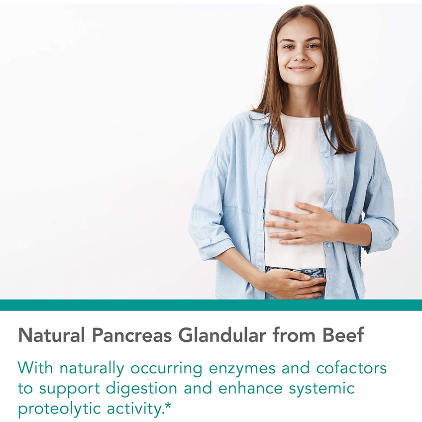 Поджелудочная железа, натуральная железистая ткань / Pancreas Natural Glandular (Pork), Nutricology, 425 мг, 60 капсул