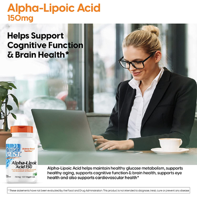 Альфа-ліпоєва кислота / Alpha Lipoic Acid, Doctor's Best, 150 мг, 120 капсул