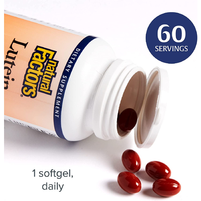 Лютеїн / Lutein, Natural Factors, 40 мг, 60 гелевих капсул