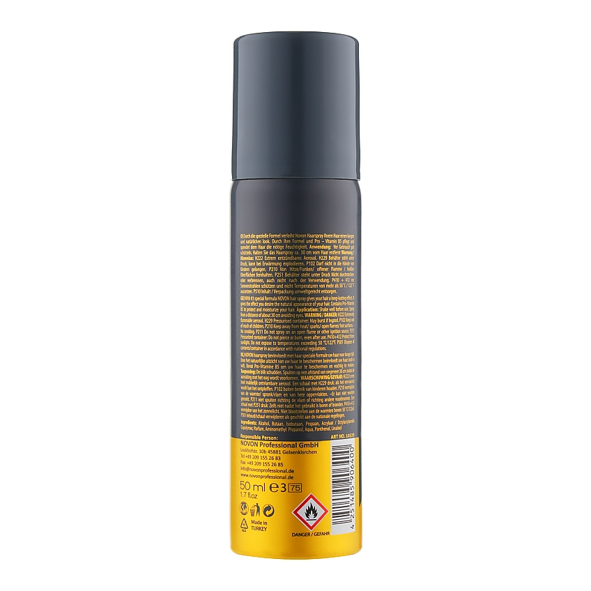 Лак для укладки волос ультрасильной фиксации Novon Professional Hairspray Ultra Strong