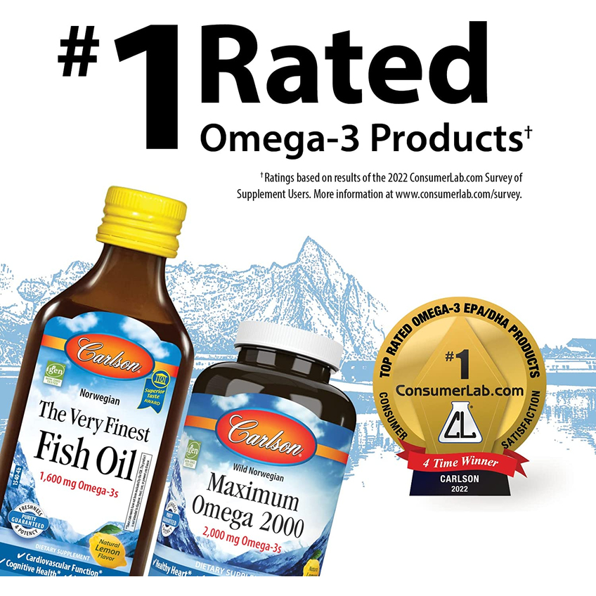 Жир печінки тріски з вітаміном А з лимонним смаком / Cod Liver Oil Gems Low Vitamin A Lemon Flavor, Carlson Labs, 300 гелевих капсул
