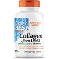 Коллаген типа 1 и 3 с пептаном и витамином С / Collagen Types 1 & 3 with Peptan, Doctor's Best, 1000 мг, 180 таблеток