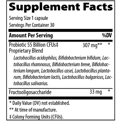 Пробиотики 55 млрд / Probiotic 55 Billion, Trace Minerals Research, 30 капсул
