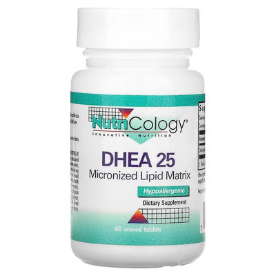 Дегідроепіандростерон / DHEA 25 Micronized Lipid Matrix, Nutricology, 25 мг, 60 капсул