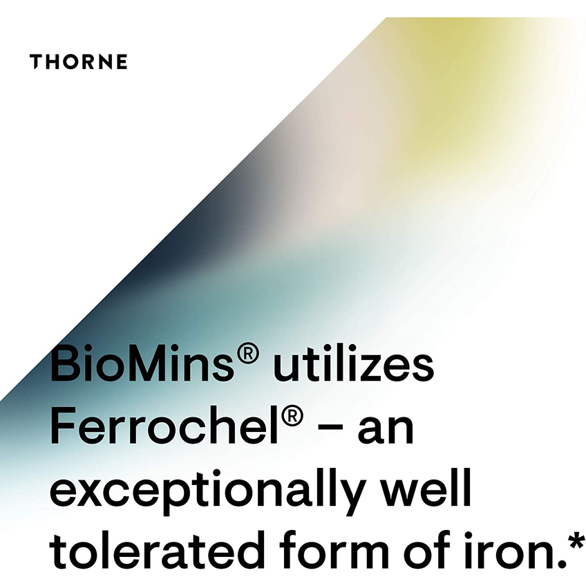 Мультиминералы с медью и железом / BioMins with Copper & Iron, Thorne Research, 120 капсул