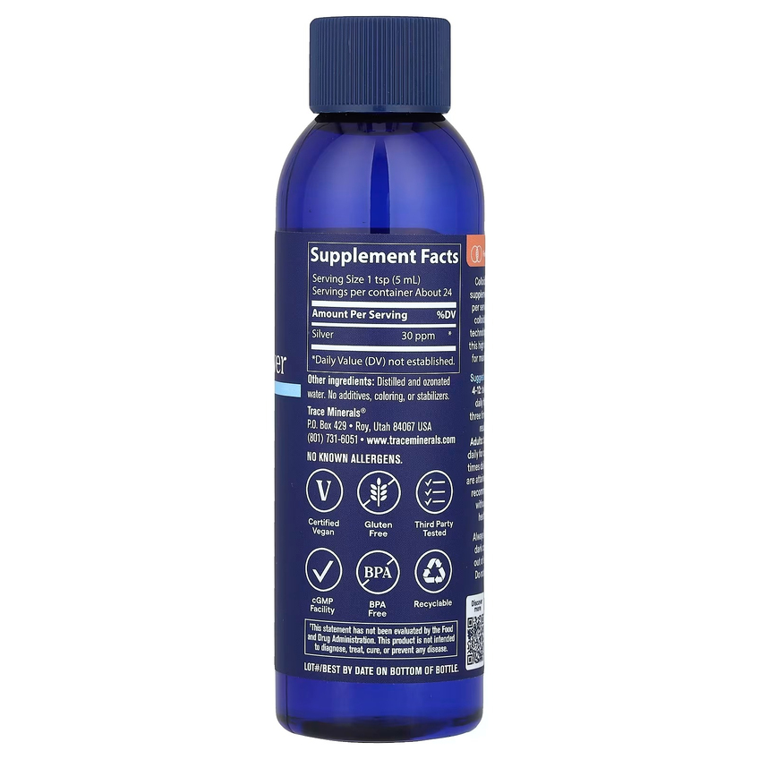 Коллоидное серебро / Colloidal Silver Spray, Trace Minerals Research, 30 ч/млн, 118 мл
