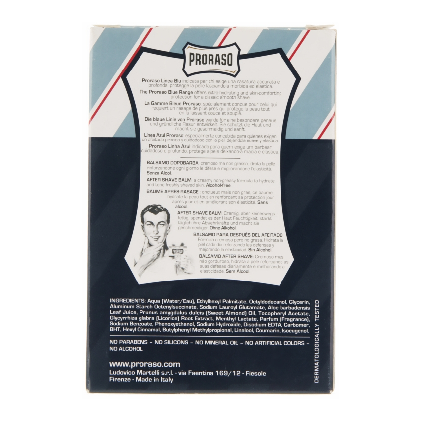 Бальзам с алоэ и витамином Е после бритья Proraso Blue Line After Shave Balm
