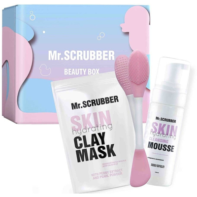 Подарочный набор Mr.Scrubber Hydrating Daily Care (маска для лица, мусс для умывания лица, щетка для умывания и массирования лица)