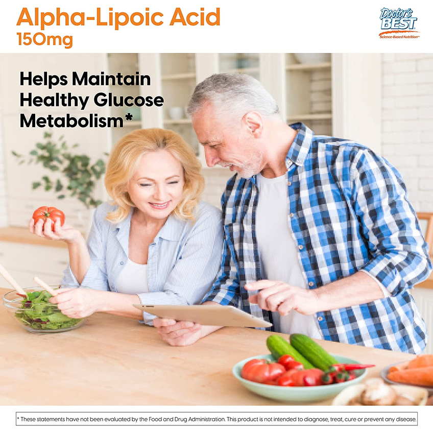 Альфа-ліпоєва кислота / Alpha Lipoic Acid, Doctor's Best, 150 мг, 120 капсул