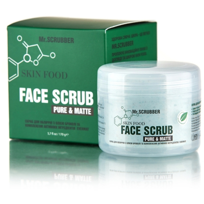 Скраб для лица с маслом брокколи Mr.Scrubber Skin Food Pure & Matte Face Scrub