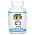 Витамин K2 / Vitamin K2, Natural Factors, 120 мкг, 60 вегетарианских капсул