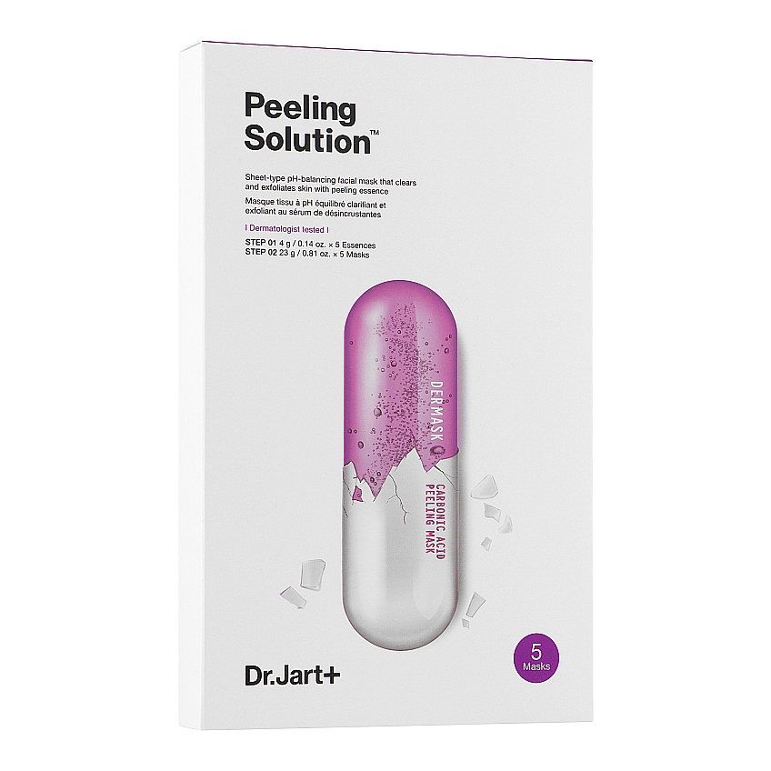 Тканевая 2-х уровневая пилинг-маска Dr. Jart+ Dermask Ultra Jet Peeling Solution