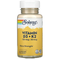 Вітаміни D3 та K2 125мкг (5000МО)/50 мкг Solaray Vitamin D-3 & K-2
