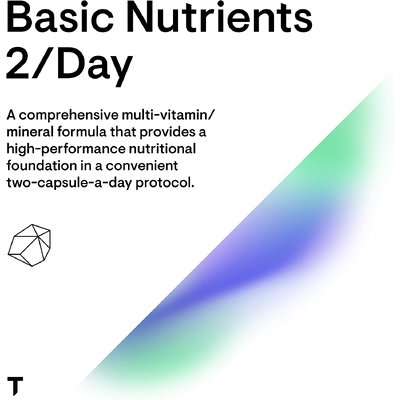 Основные питательные вещества для приема 2 раза в день (без железа) / Basic Nutrients 2/Day, Thorne Research, 60 капсул