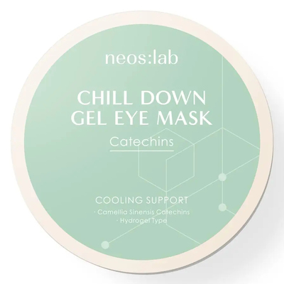 Гидрогелевые патчи под глаза с зеленым чаем и аденозином Neos:lab Chill Down Gel Eye Mask Catechins