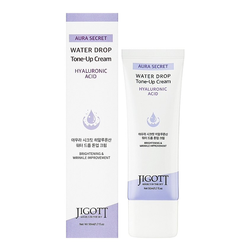 Увлажняющий крем для лица с гиалуроновой кислотой Jigott Aura Secret Hyaluronic Acid Water Drop Tone Up Cream
