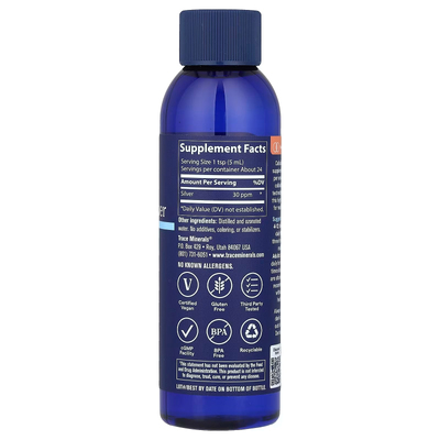 Коллоидное серебро / Colloidal Silver Spray, Trace Minerals Research, 30 ч/млн, 118 мл