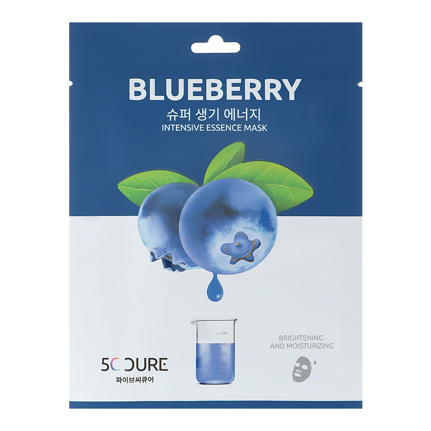 Маска для обличчя з екстрактом чорниці Jkosmec 5C Blueberry Intensive Essence Mask