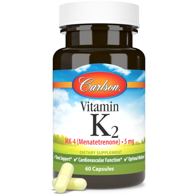 Витамин K2 / Vitamin K2, Carlson Labs, 5 мг, 60 капсул