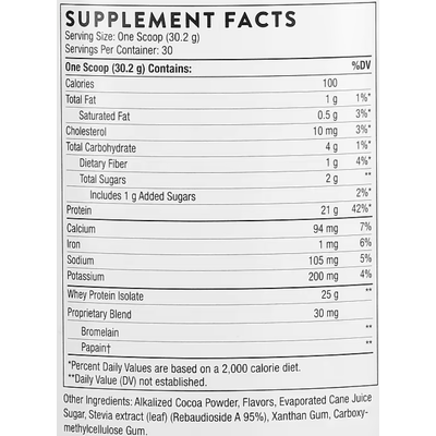 Изолят сывороточного протеина со вкусом шоколада / Whey Protein Isolate Chocolate Flavored, Thorne Research, 906 г