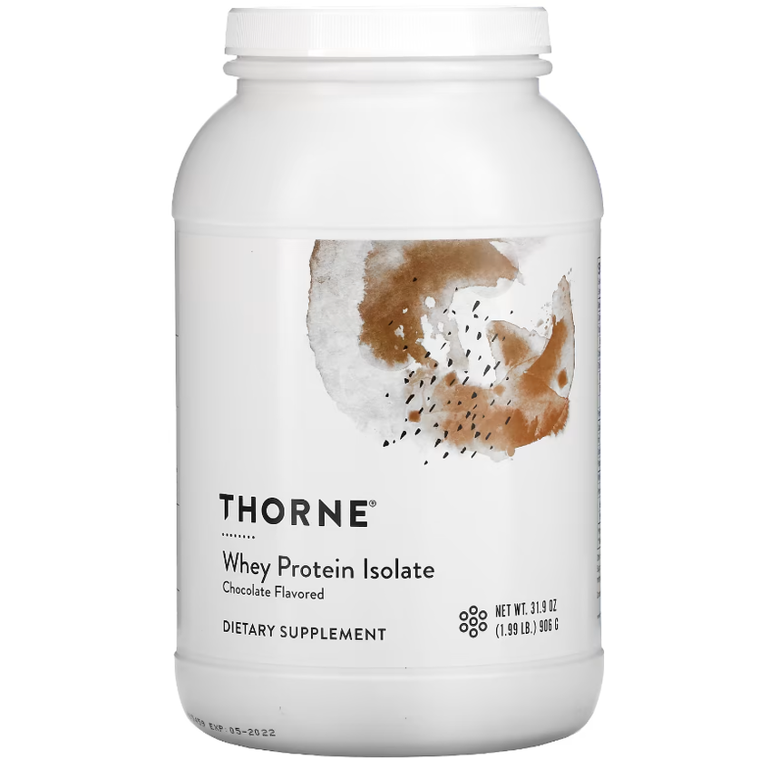 Изолят сывороточного протеина со вкусом шоколада / Whey Protein Isolate Chocolate Flavored, Thorne Research, 906 г