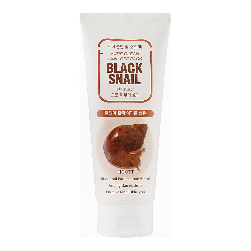 Очищающая маска-пленка с экстрактом слизи черной улитки Jigott Black Snail Pure Clean Peel Off Pack