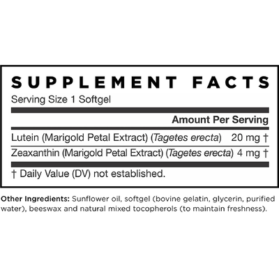 Лютеин / Lutein, Jarrow Formulas, 20 мг, 60 гелевых капсул