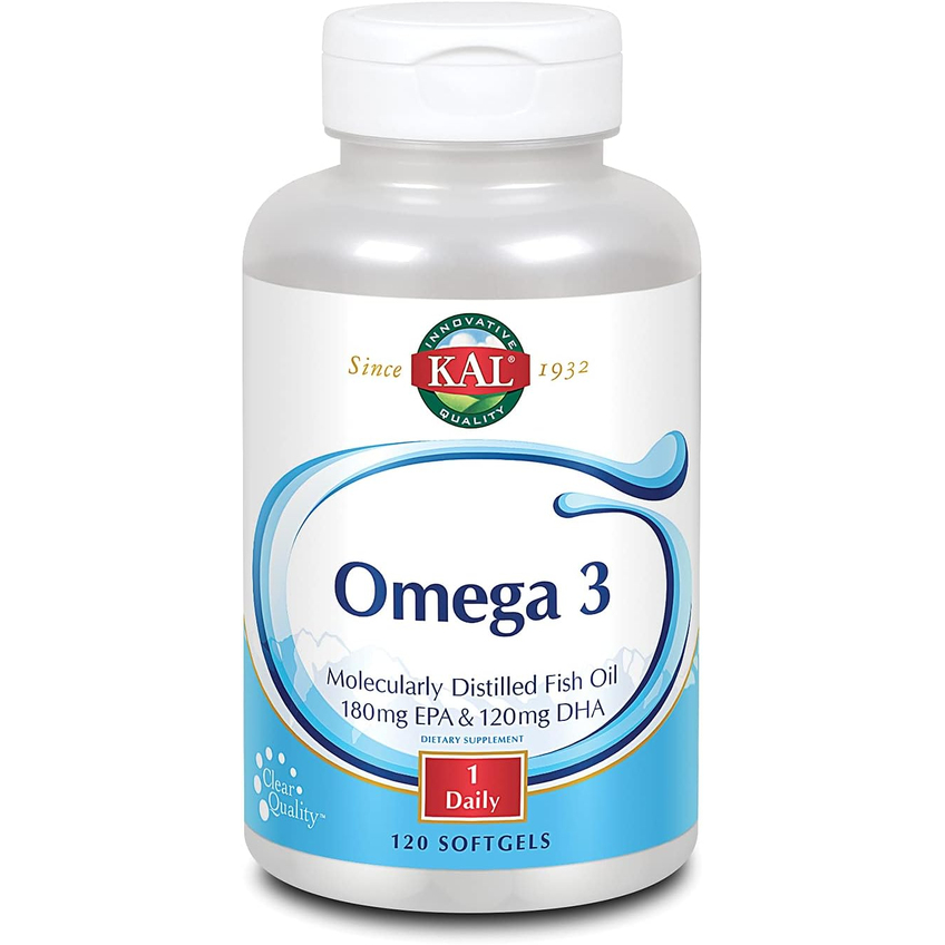 Омега-3 / Omega-3 Fish 180/120, KAL, 1000 мг, 120 гелевих капсул