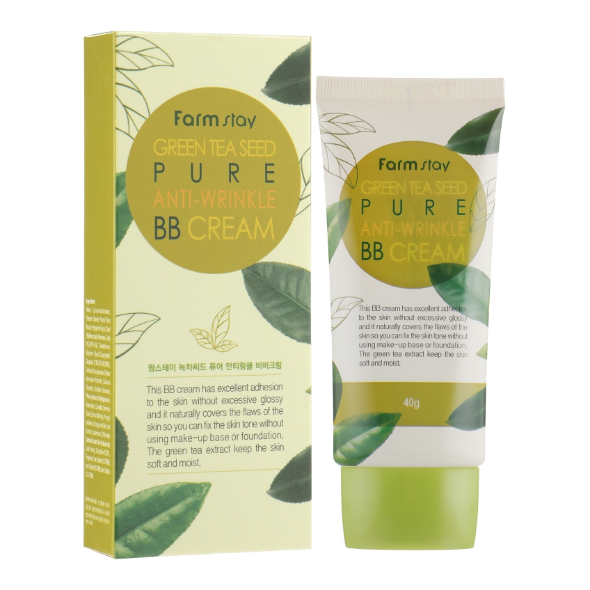BB-крем для лица с семенами зеленого чая FarmStay Green Tea Seed Pure Anti-Wrinkle BB Cream