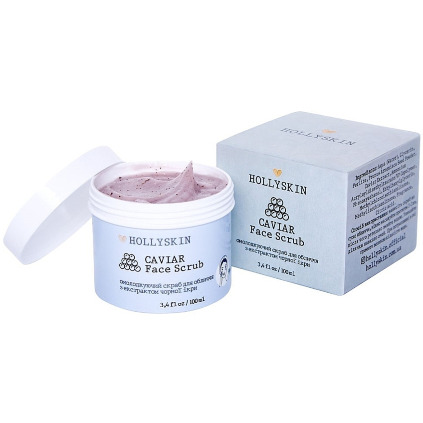 Скраб для лица с экстрактом черной икры Hollyskin Caviar Face Scrub
