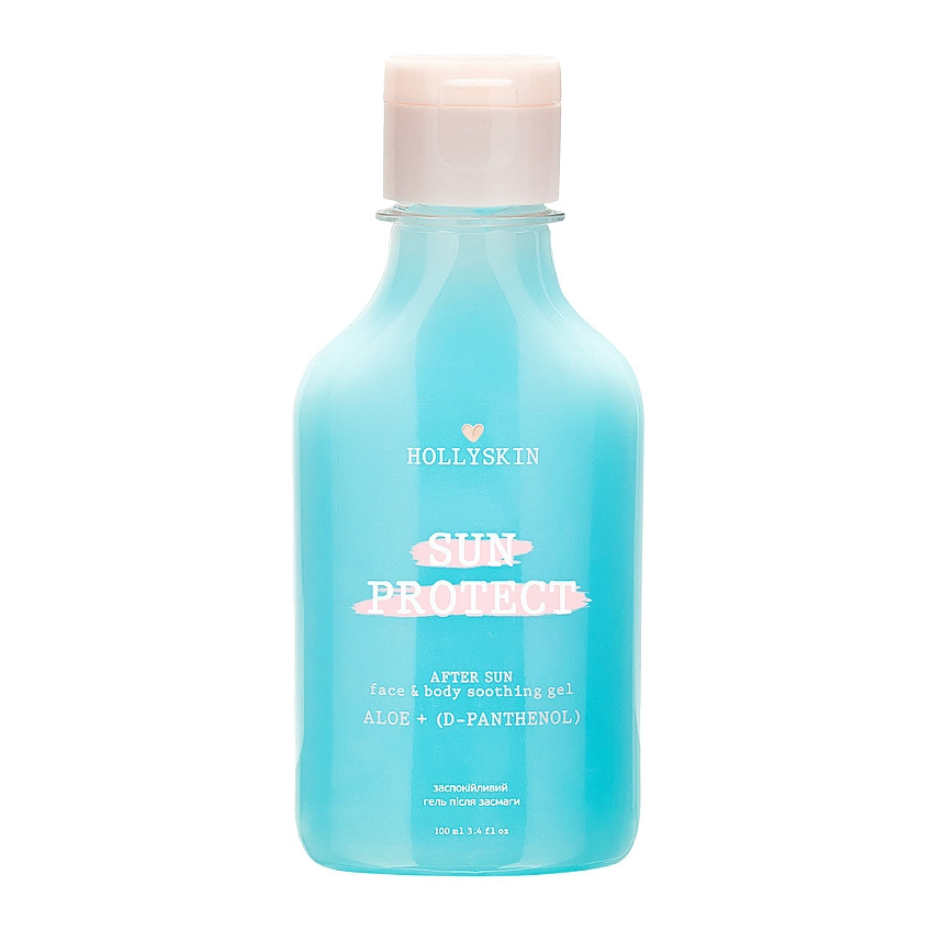 Заспокійливий гель після засмаги з алое вера й Д-пантенолом Hollyskin Sun Protect After Sun Face&Body Soothing Gel Aloe + D-Panthenol