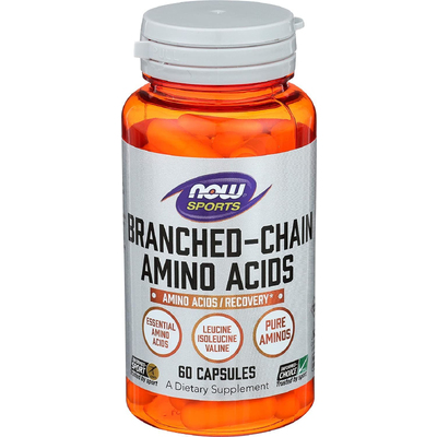 Амінокислоти з розгалуженими ланцюгами (BCAA) / Branched Chain Amino Acids, Now Foods, Sports, 60 капсул