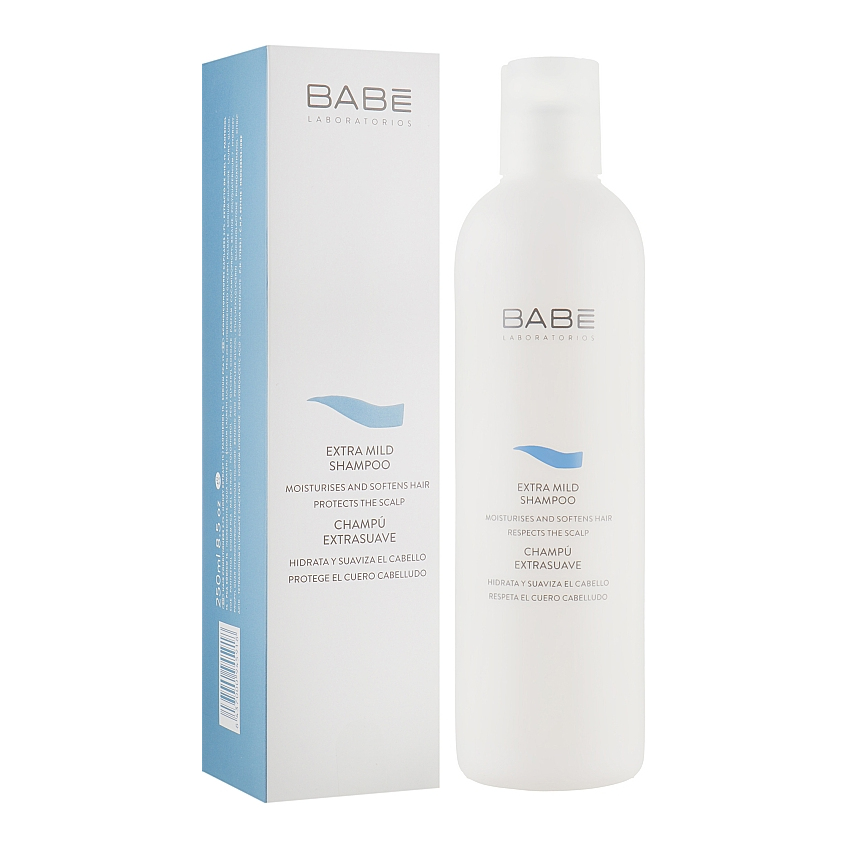 М'який шампунь для всіх типів волосся Babe Laboratorios Extra Mild Shampoo