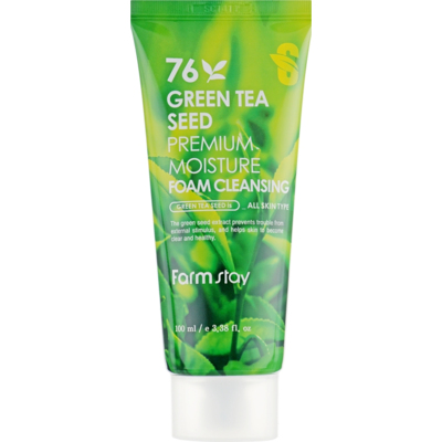 Очищающая пенка с семенами зеленого чая FarmStay Green Tea Seed Premium Moisture Foam Cleansing