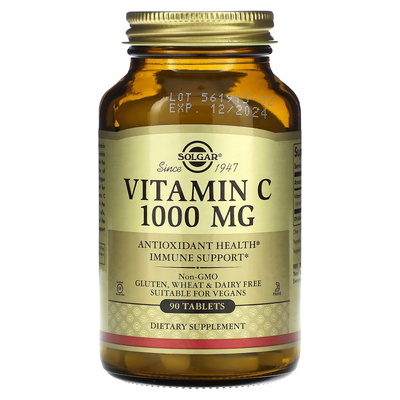 Витамин C / Vitamin C, Solgar, 1000 мг, 90 таблеток
