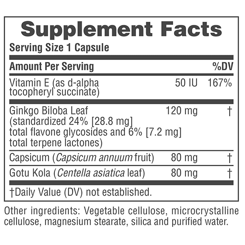 Гинкго билоба комбо / Ginkgo-Combo, Nature's Plus, 120 мг, 60 капсул