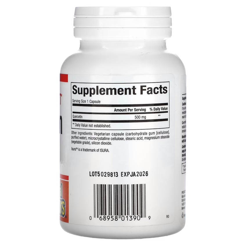 Кверцетин / Quercetin, Natural Factors, 500 мг, 60 вегетарианских капсул