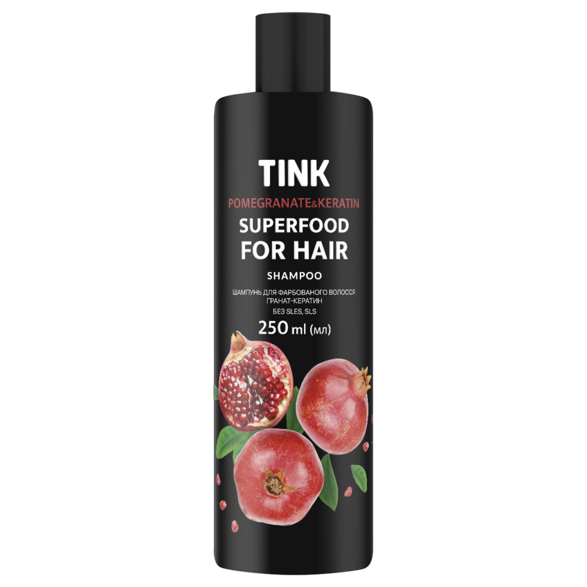 Шампунь для окрашенных волос «Гранат и кератин» Tink SuperFood For Hair Pomegranate & Keratin Shampoo