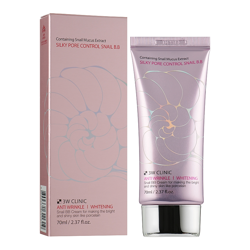 ВВ-крем с муцином улитки 3W Clinic Silky Pore Control BB Cream