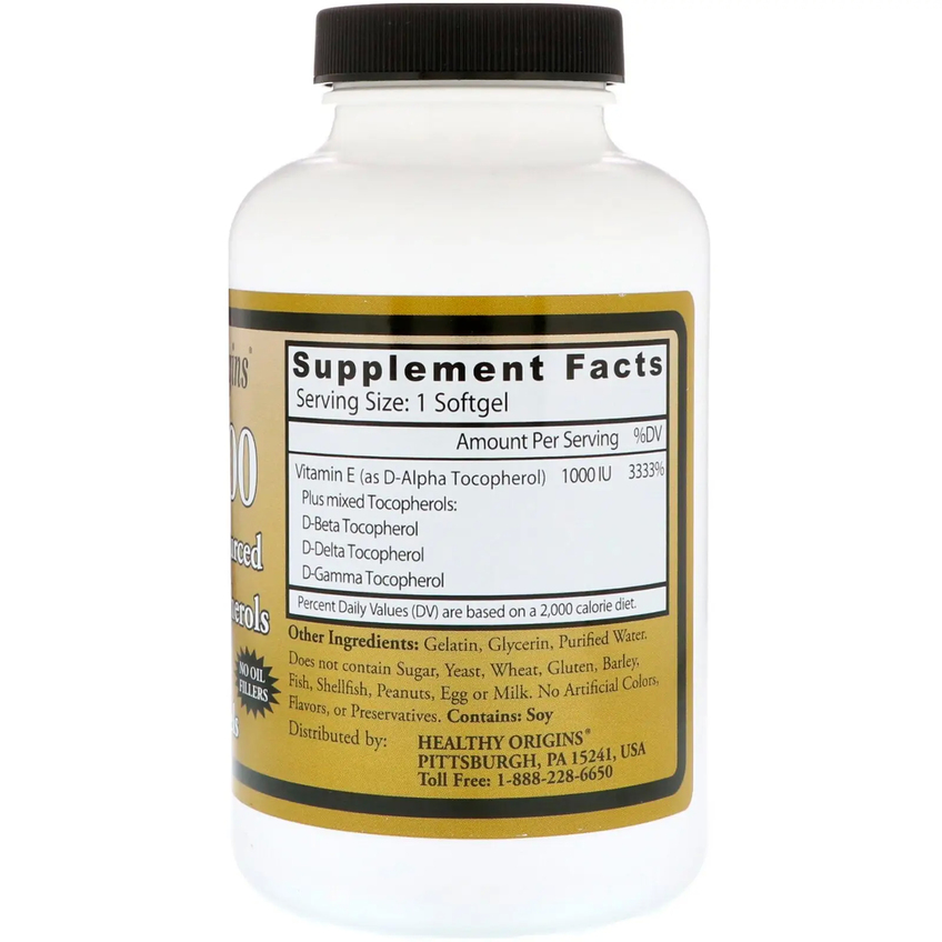 Витамин Е / Vitamin E, Healthy Origins, 670 мг, 120 гелевых капсул