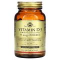 Витамин D3 (холекальциферол) / Vitamin D3 (Cholecalciferol), Solgar, 55 мкг (2200 МЕ), 100 вегетарианских капсул