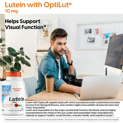Лютеин / Lutein, Doctor's Best, 20 мг, 120 капсул