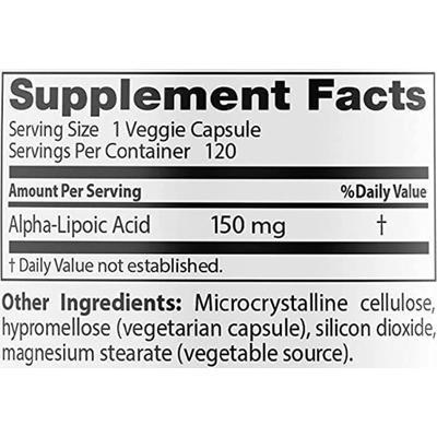 Альфа-ліпоєва кислота / Alpha Lipoic Acid, Doctor's Best, 150 мг, 120 капсул