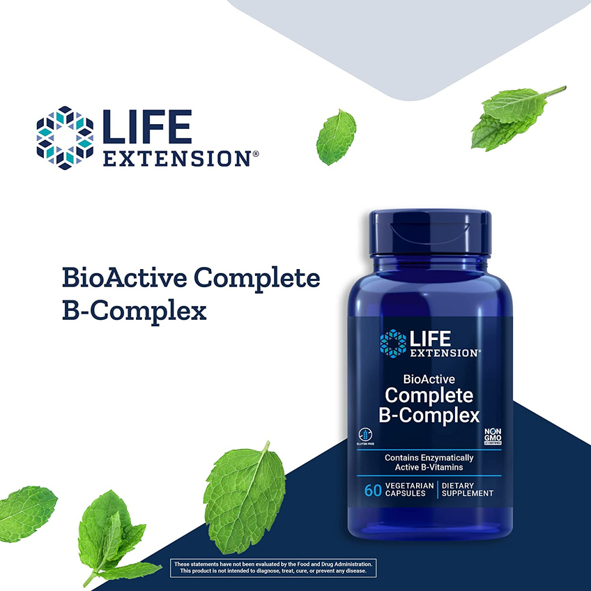 Полный биоактивный комплекс витаминов группы B / BioActive Complete B-Complex, Life Extension, 60 капсул