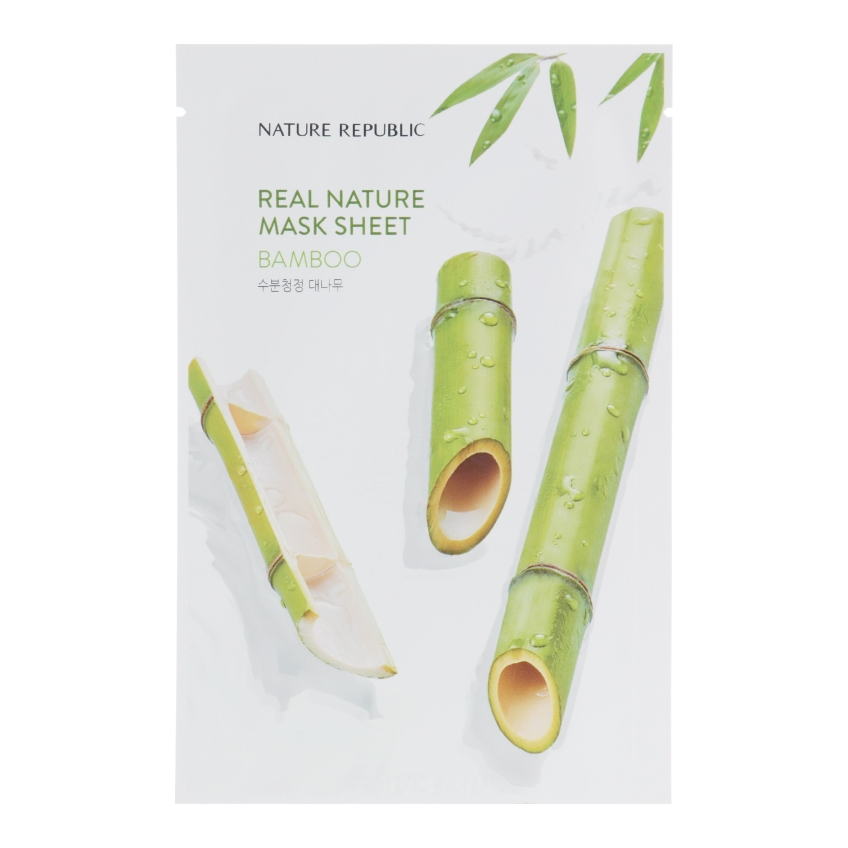 Тканевая маска для лица с экстрактом бамбука Nature Republic Real Nature Mask Sheet Bamboo